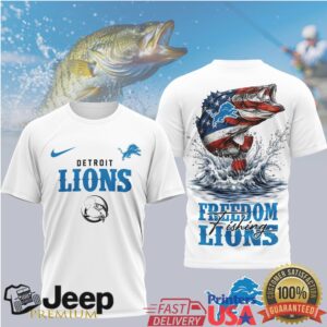 Detroit Lions Freedom Fishing American Flag Bass Sport T Shirt Detroit Lions Freedom Fishing American Flag Bass Sport T Shirt