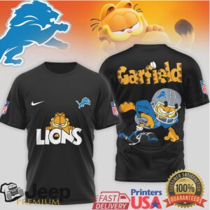 Detroit Lions Garfield Cartoon Football Graphic T Shirt Detroit Lions Garfield Cartoon Football Graphic T Shirt