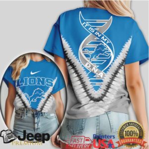 Detroit Lions “It's In My DNA” Blue & Silver Tie Dye Shirt