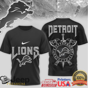Detroit Lions Nordic Style Shield & Runic Circle Sports Shirt