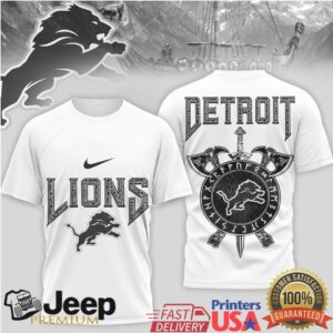 Detroit Lions Nordic Style Shield & Runic Circle Sports Shirt