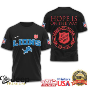 Detroit Lions Salvation Army Emergency Disaster Services Charity Tee