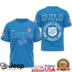 Detroit Lions Salvation Army Emergency Disaster Services Charity Tee