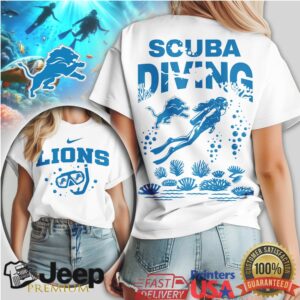 Detroit Lions Scuba Diver Tee NFL Marine Life Ocean Design Detroit Lions Scuba Diver Tee NFL Marine Life Ocean Design