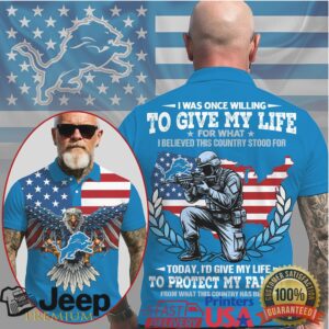 Detroit Lions Veteran Style “Give My Life For Family” Patriotic Polo Shirt Detroit Lions Veteran Style “Give My Life For Family” Patriotic Polo Shirt
