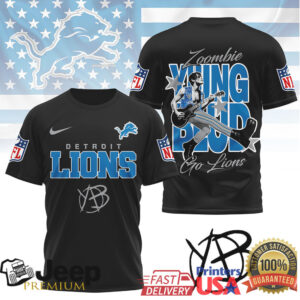 Detroit Lions YUNGBLUD Zoombie Vintage T Shirt NFL Fan Gear