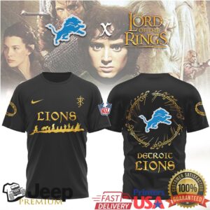 Detroit Lions x Lord of the Rings King of Gondor Fantasy T Shirt Detroit Lions x Lord of the Rings King of Gondor Fantasy T Shirt