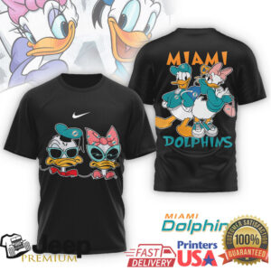 Disney Donald & Daisy Duck Miami Dolphins Graphic T Shirt
