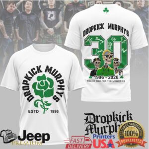 Dropkick Murphys 30th Anniversary 1996 2026 Signed Tour Shirt