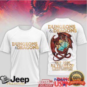 Dungeons & Dragons 52 Years Of Stories 1975 2026 Anniversary Shirt Dungeons & Dragons 52 Years Of Stories 1975 2026 Anniversary Shirt