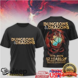 Dungeons & Dragons 52 Years Of Stories 1975 2026 Anniversary Shirt