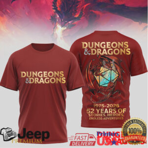 Dungeons & Dragons 52 Years Of Stories 1975 2026 Anniversary Shirt