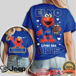 Elmo Loves The Buffalo Bills NFL Football Fan T Shirt