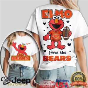 Elmo Loves The Chicago Bears NFL Football Fan T Shirt