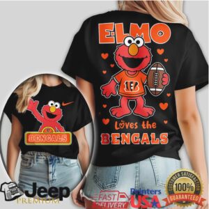 Elmo Loves The Cincinnati Bengals NFL Football Fan T Shirt Elmo Loves The Cincinnati Bengals NFL Football Fan T Shirt