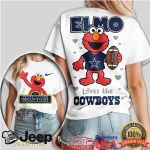 Elmo Loves The Dallas Cowboys NFL Football Fan T Shirt