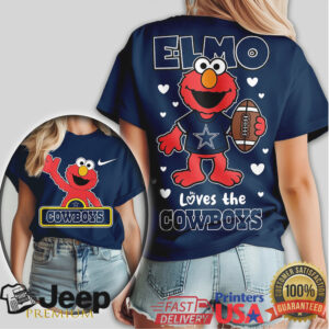 Elmo Loves The Dallas Cowboys NFL Football Fan T Shirt