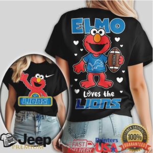 Elmo Loves The Detroit Lions NFL Football Fan T Shirt Elmo Loves The Detroit Lions NFL Football Fan T Shirt