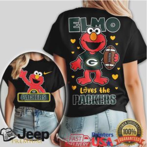 Elmo Loves The Green Bay Packers NFL Football Fan T Shirt Elmo Loves The Green Bay Packers NFL Football Fan T Shirt
