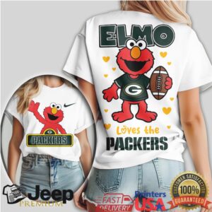 Elmo Loves The Green Bay Packers NFL Football Fan T Shirt