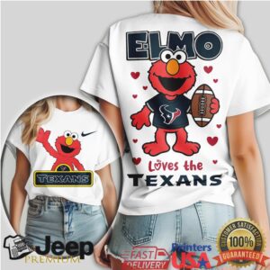 Elmo Loves The Houston Texans NFL Football Fan T Shirt