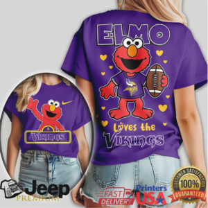 Elmo Loves The Minnesota Vikings Purple Pride Fan T Shirt