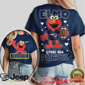 Elmo Loves The New England Patriots NFL Graphic T Shirt