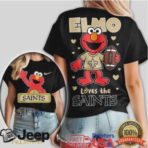 Elmo Loves The New Orleans Saints Football Mascot Tee Elmo Loves The New Orleans Saints Football Mascot Tee