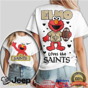 Elmo Loves The New Orleans Saints Football Mascot Tee