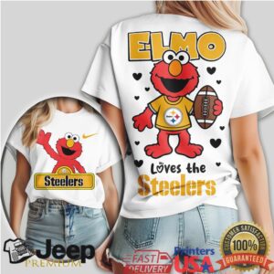 Elmo Loves The Pittsburgh Steelers Black and Gold Fan Shirt