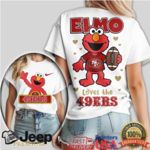 Elmo Loves The San Francisco 49ers Cute Football Graphic Tee