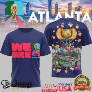 FIFA World Cup 2026 Atlanta Host City Peach Graphic T Shirt FIFA World Cup 2026 Atlanta Host City Peach Graphic T Shirt