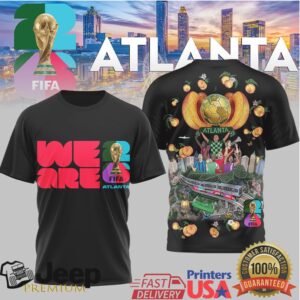 FIFA World Cup 2026 Atlanta Host City Peach Graphic T Shirt