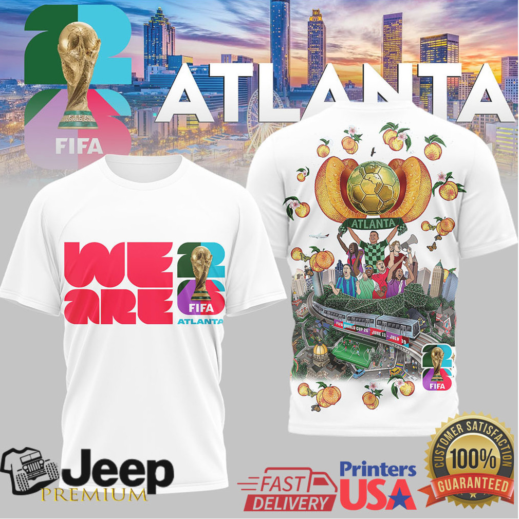 FIFA World Cup 2026 Atlanta Host City Peach Graphic T Shirt FIFA World Cup 2026 Atlanta Host City Peach Graphic T Shirt