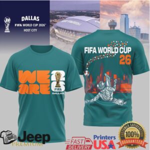 FIFA World Cup 2026 Dallas Host City Skyline Soccer T Shirt