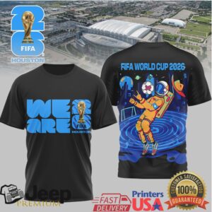 FIFA World Cup 2026 Houston Host City Astronaut Soccer T Shirt