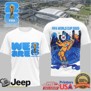 FIFA World Cup 2026 Houston Host City Astronaut Soccer T Shirt