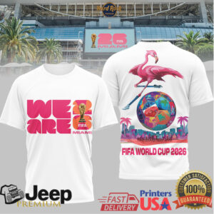 FIFA World Cup 2026 Miami Host City Flamingo Graphic T Shirt