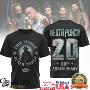Five Finger Death Punch 20th Anniversary & Wizard of Oz 87th Anniversary Shirts