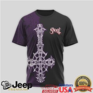Ghost Band Inverted Cross Satanized Graphic T Shirt
