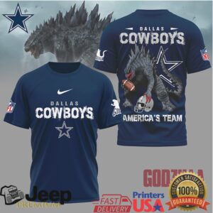 Godzilla x Dallas Cowboys America’s Team Football Graphic Shirt Godzilla x Dallas Cowboys America’s Team Football Graphic Shirt