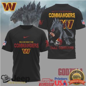 Godzilla x Washington Commanders Take Command Graphic Tee