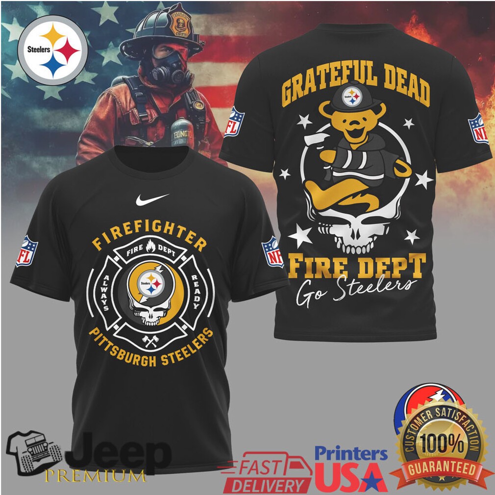 Grateful Dead Pittsburgh Steelers Firefighter Fire Dept Dancing Bear T Shirt Grateful Dead Pittsburgh Steelers Firefighter Fire Dept Dancing Bear T Shirt