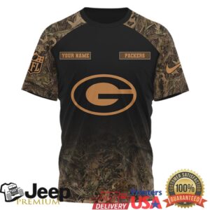 Green Bay Packers Custom Name Camo Hunting Season Men's T Shirt