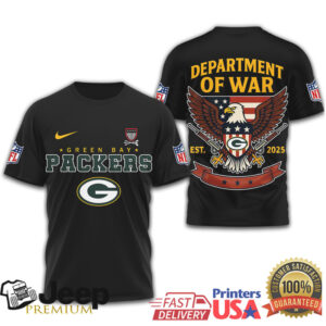 Green Bay Packers Department of War Patriotic Eagle Military Style Shirt