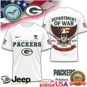 Green Bay Packers Department of War Patriotic Eagle Military Style Shirt
