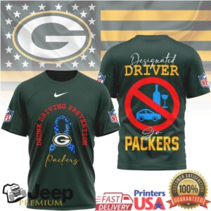 Green Bay Packers Designated Driver Support Graphic Tee Green Bay Packers Designated Driver Support Graphic Tee