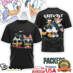 Green Bay Packers Disney Donald & Daisy Duck Graphic Tee Green Bay Packers Disney Donald & Daisy Duck Graphic Tee