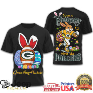 Green Bay Packers Easter Bunny Football Graphic T Shirt Green Bay Packers Easter Bunny Football Graphic T Shirt