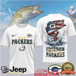 Green Bay Packers Freedom Fishing Bass American Flag T Shirt Green Bay Packers Freedom Fishing Bass American Flag T Shirt